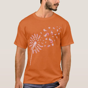 Mexican Animal Amphibian Dandelion Axolotl T-Shirt