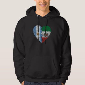 Mexican Argentinian Flag Heart Argentina Mexico Fl Hoodie