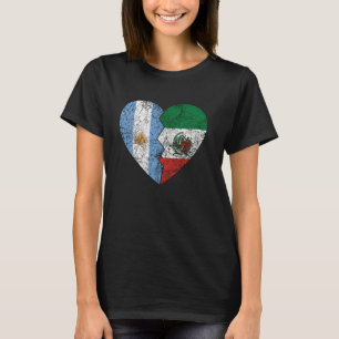 Mexican Argentinian Flag Heart Argentina Mexico Fl T-Shirt