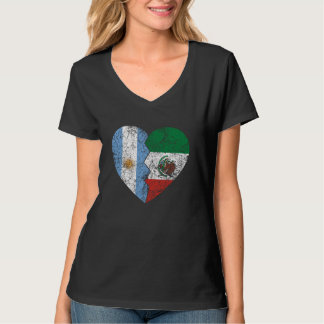 Mexican Argentinian Flag Heart Argentina Mexico Fl T-Shirt