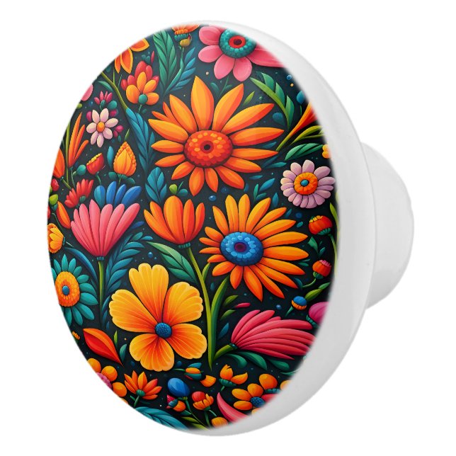 Mexican Art  Ceramic Knob (Right)