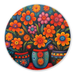 Mexican Art Ceramic Knob