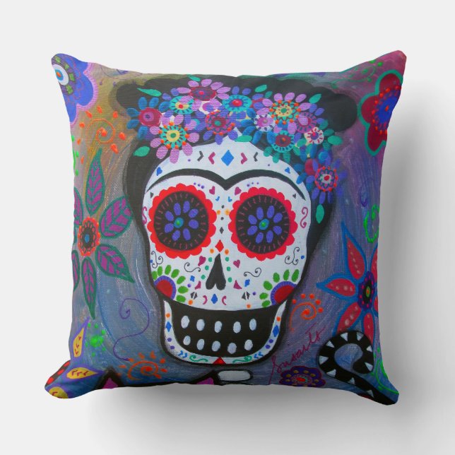 MEXICAN ARTIST DIA DE LOS MUERTOS PILLOW (Front)