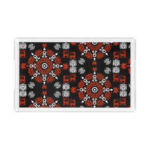 Mexican Aztec Art Home Decor Acrylic Tray