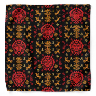 Mexican Aztec Art Home Decor Bandana