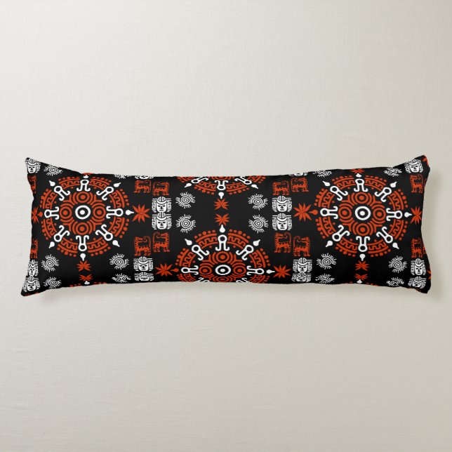 Mexican Aztec Art Home Decor Body Pillow (Front)
