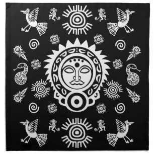 Mexican Aztec Art Home Decor Cloth Napkin