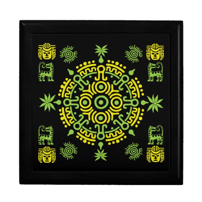 Mexican Aztec Art Home Decor Gift Box (Front)