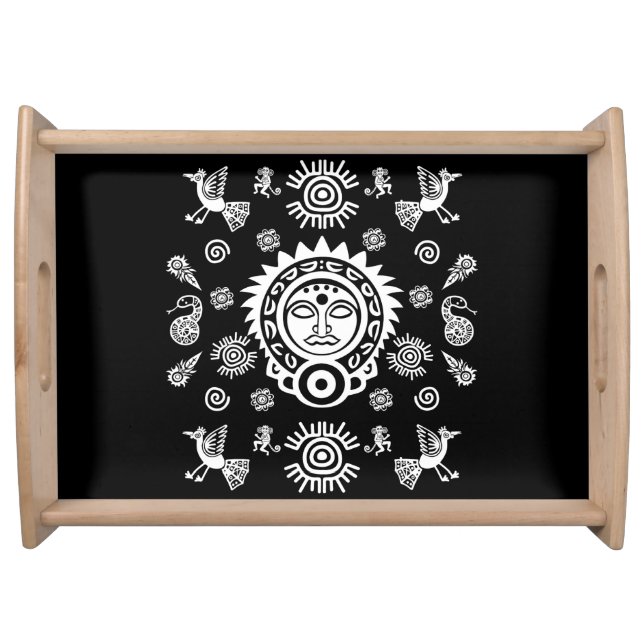 Mexican Aztec Art Home Decor Serving Tray (Front)