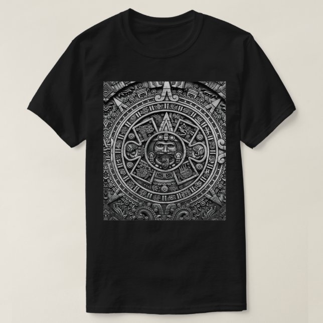Mexican Aztec Pride Aztec sun stone Classic TShirt (Design Front)