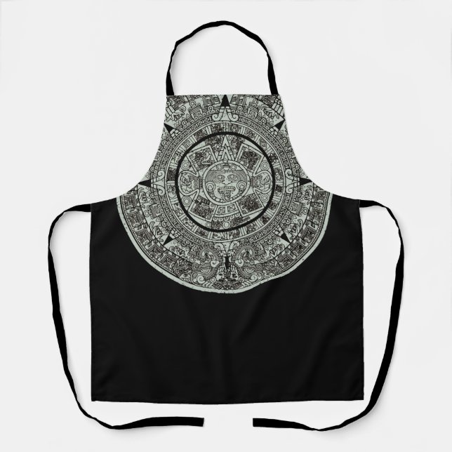 Mexican Aztec Sun Stone Mayan Calendar 1 Apron (Front)