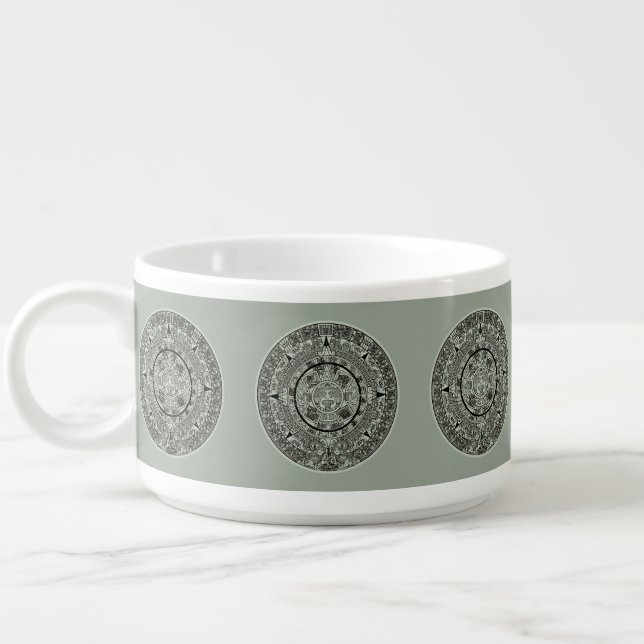 Mexican Aztec Sun Stone Mayan Calendar 1 Bowl (Right)