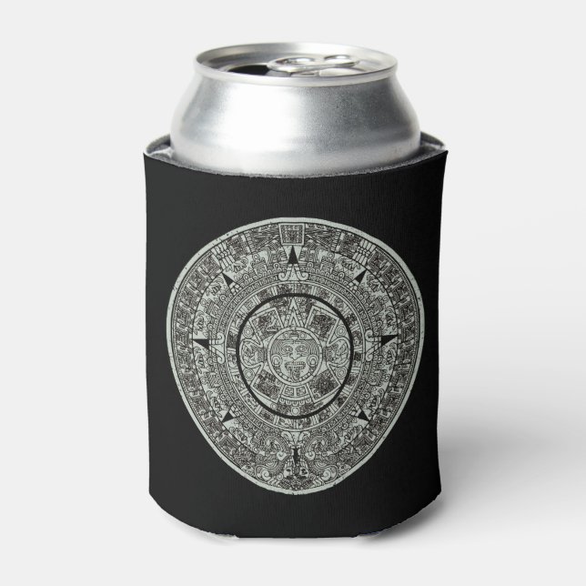 Mexican Aztec Sun Stone Mayan Calendar 1 Can Cooler (Can Front)