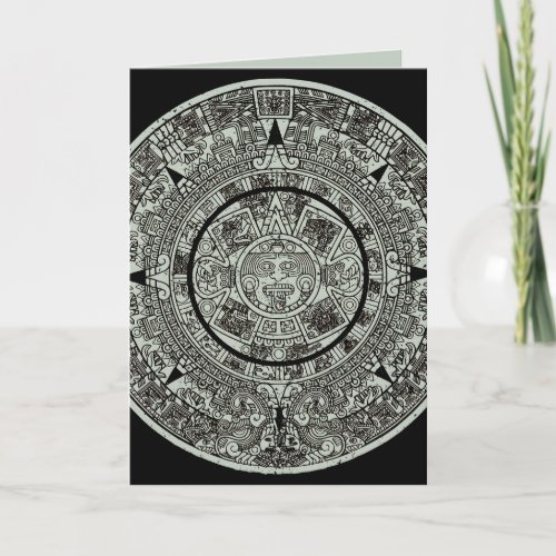 Mexican Aztec Sun Stone Mayan Calendar 1 Card