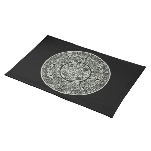 Mexican Aztec Sun Stone Mayan Calendar 1 Cloth Placemat (On Table)
