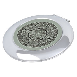 Mexican Aztec Sun Stone Mayan Calendar 1 Compact Mirror