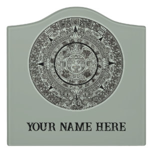 Mexican Aztec Sun Stone Mayan Calendar 1 Door Sign