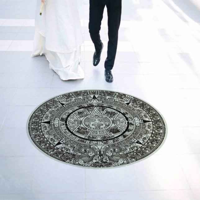 Mexican Aztec Sun Stone Mayan Calendar 1 Floor Decals (Wedding)