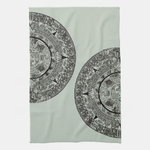 Mexican Aztec Sun Stone Mayan Calendar 1 Kitchen Towel