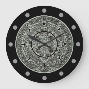 Mexican Aztec Sun Stone Mayan Calendar 1 Large Clock