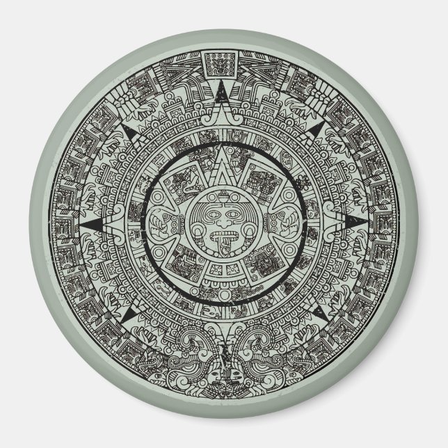 Mexican Aztec Sun Stone Mayan Calendar 1 Magnet (Front)