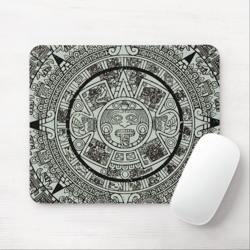 Mexican Aztec Sun Stone Mayan Calendar 1 Mouse Pad