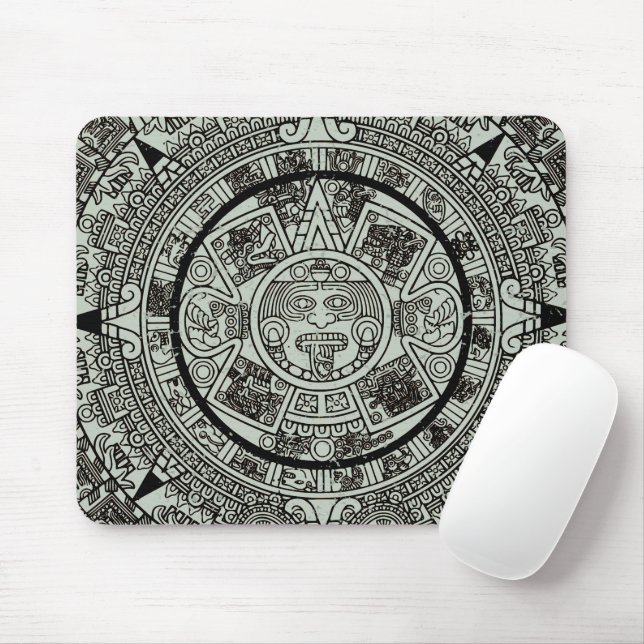 Mexican Aztec Sun Stone Mayan Calendar 1 Mouse Pad (With Mouse)