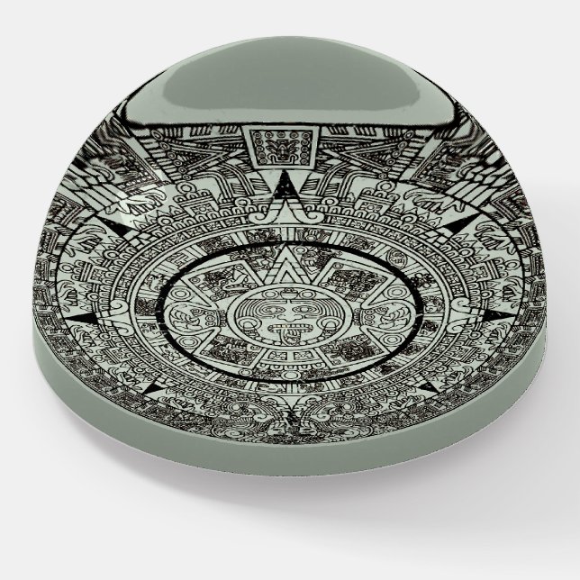 Mexican Aztec Sun Stone Mayan Calendar 1 Paperweight (Angled)