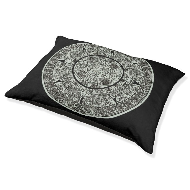 Mexican Aztec Sun Stone Mayan Calendar 1 Pet Bed (Angled)