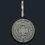 Mexican Aztec Sun Stone Mayan Calendar 1 Pet ID Tag<br><div class="desc">Spirit graphic design by EDDA Fröhlich / EDDArt | Mexican Aztec Sun Stone Mayan Calendar in grunge style. | You miss other colors or products with this design? Feel free to contact me: contact@eddart.de or have a look here: www.zazzle.com/store/eddartshop | SPREAD YOUR MAYAN MESSAGE!</div>