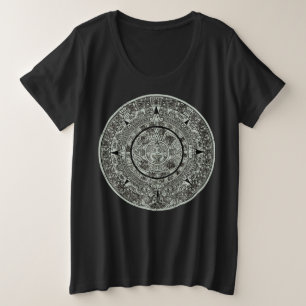 Mexican Aztec Sun Stone Mayan Calendar 1 Plus Size T-Shirt