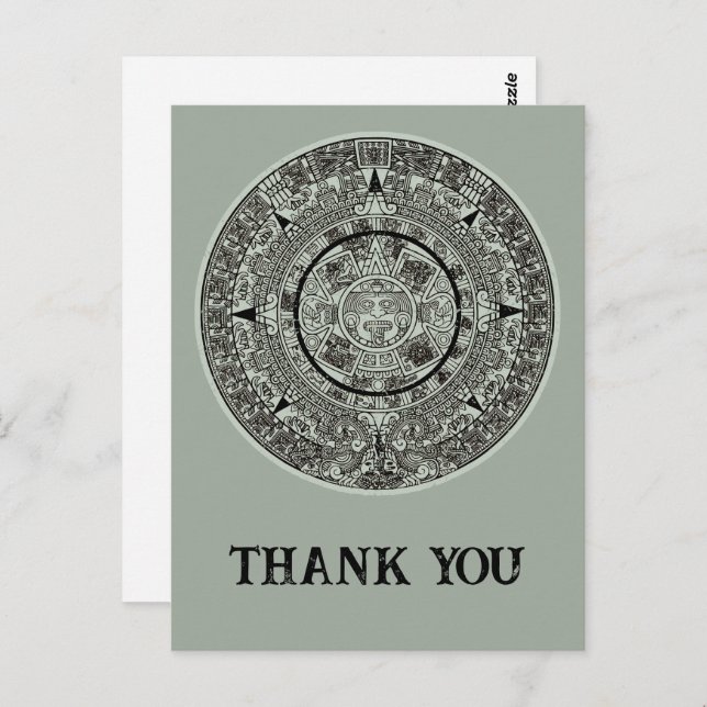 Mexican Aztec Sun Stone Mayan Calendar 1 Postcard (Front/Back)