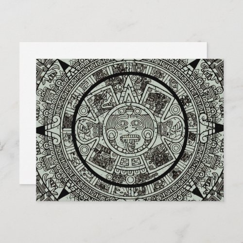 Mexican Aztec Sun Stone Mayan Calendar 1 Postcard