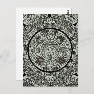 Mexican Aztec Sun Stone Mayan Calendar 1 Postcard
