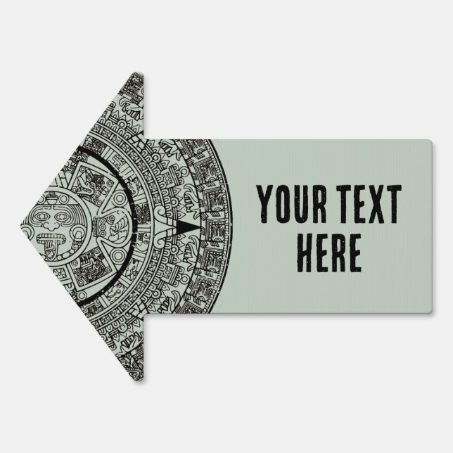 Mexican Aztec Sun Stone Mayan Calendar 1 Sign (Front)