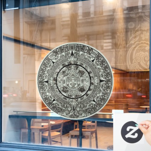 Mexican Aztec Sun Stone Mayan Calendar 1 Window Cling