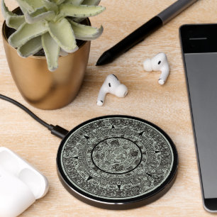 Mexican Aztec Sun Stone Mayan Calendar 1 Wireless Charger
