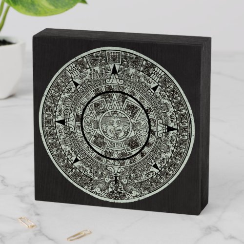 Mexican Aztec Sun Stone Mayan Calendar 1 Wooden Box Sign