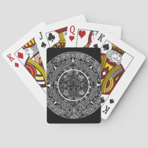 Mexican Aztec Sun Stone Mayan Calendar 3 Poker Cards