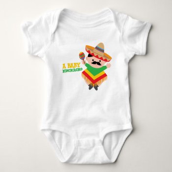 Mexican Baby Bodysuit  Fiesta Baby Shower Gift Baby Bodysuit by PrinterFairy at Zazzle