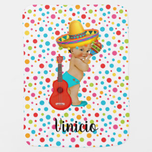 Mexican Baby Boy Personalized Baby Blanket