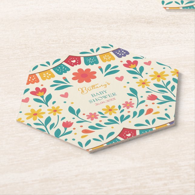 Mexican Baby Fiesta Cielito Lindo  Paper Coaster (Angled)