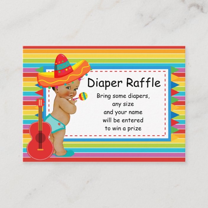 Mexican Baby Shower Diaper Raffle Insert
