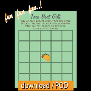 Mexican ✨ Baby Shower Taco Bout Love Bingo  Poster