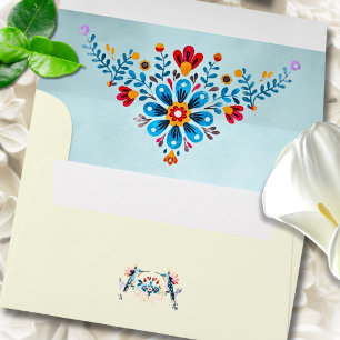 Mexican Baroque Hummingbird Floral Elegance Envelope