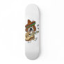 Mexican Beagle playing guitar | choose back color Skateboard