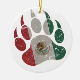 Mexican Bear Paw - Gay Bear Ceramic Ornament
