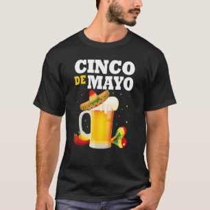 Mexican Beer Glasses Cinco De Mayo Outfits For Men T-Shirt