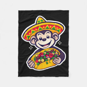 Mexican bigfoot sombrero taco el squatcho fun fleece blanket