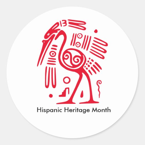 Mexican Bird Symbol Spanish Heritage Month  Classic Round Sticker